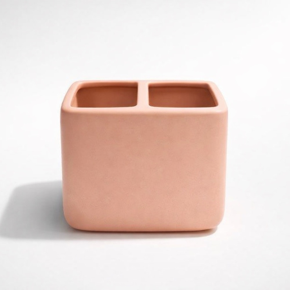 80’S NOSTALGIC VINTAGE PINK TOOTHBRUSH HOLDER‎ - EUC BARBIECORE VIBES BATHROOM